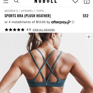 Nobull Sports Bra - Teal Heather - M